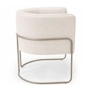 Ver imagem 5 de Kit 2 Poltronas Mono Base Champagne Bouclé Off White - Sallar Home