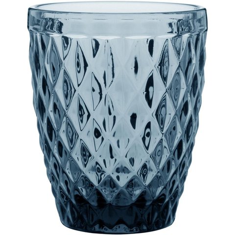 COPO ÁGUA 10x8x8cm 270ml VIDRO AZUL 6PÇ NH