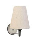 Ver imagem 3 de Arandela Cone Md-2007 Base Branco Cúpula em Tecido 20/08x18cm Linho Bege - Bivolt