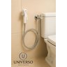 Ducha Higiênica Completa Abs Branco com Registro 1/4 Volta Acabamento Cromado Cor Prateado - 5