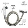 Ducha Higiênica Completa Abs Branco com Registro 1/4 Volta Acabamento Cromado Cor Prateado - 8