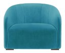 Ver imagem 2 de Kit 2 Poltronas Decorativa Estofada Recepção Julia Suede Azul Turquesa - Lm Decor