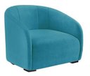 Ver imagem 1 de Kit 2 Poltronas Decorativa Estofada Recepção Julia Suede Azul Turquesa - Lm Decor