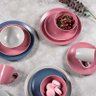 Caneca Rosa Ceramica Xicara 360ml Color Blush Rose 4un - 3