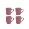 Caneca Rosa Ceramica Xicara 360ml Color Blush Rose 4un - 1