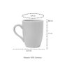 Caneca Rosa Ceramica Xicara 360ml Color Blush Rose 4un - 4