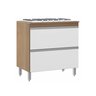 Armário de Cozinha Balcão para Cooktop 80cm com 2 Gavetões Linha Harmonia 03.0454 Semplicitá Móveis - 1