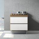 Ver imagem 3 de Armário de Cozinha Balcão para Cooktop 80cm com 2 Gavetões Linha Harmonia 03.0454 Semplicitá Móveis