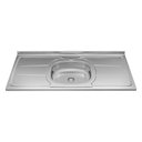 Ver mais imagens de Balcão Gabinete Com Pia Inox 120cm 3 Portas e 1 Gaveta Gabriela Preto - AJL Móveis