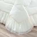 Ver imagem 3 de Colcha Casal Queen Coleção Charme Renda 04 Peças - Palha