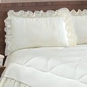 Ver imagem 2 de Colcha Casal Queen Coleção Charme Renda 04 Peças - Palha