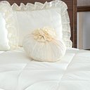 Ver imagem 5 de Colcha Casal Queen Coleção Charme Renda 04 Peças - Palha