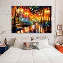 Ver imagem 2 de Quadro Decorativo Pintura Leonid Afremov Praça Pequeno 60x40