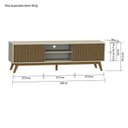 Ver imagem 3 de Rack Ripado Retrô para TV até 65 Polegadas Fox 180 cm Yescasa Off White/Cedro