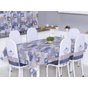 Ver imagem 1 de Toalha de Mesa 4 Lugares 1,40 X 1,40 Cozinha Copa Sala de Jantar Oxford Estampa Bule Azul