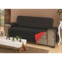 Ver imagem 1 de Protetor de Sofá Manu 3 Lugares Dupla Face Preto/Vermelho