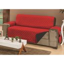 Ver imagem 4 de Protetor de Sofá Manu 3 Lugares Dupla Face Preto/Vermelho