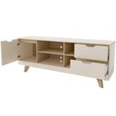 Ver mais imagens de Rack para Sala de Estar TV 65 pol 160cm 1 Porta 2 Gavetas Vermont A05 Off White Carvalho - Lyam
