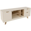 Ver imagem 7 de Rack para Sala de Estar TV 65 pol 160cm 1 Porta 2 Gavetas Vermont A05 Off White Carvalho - Lyam