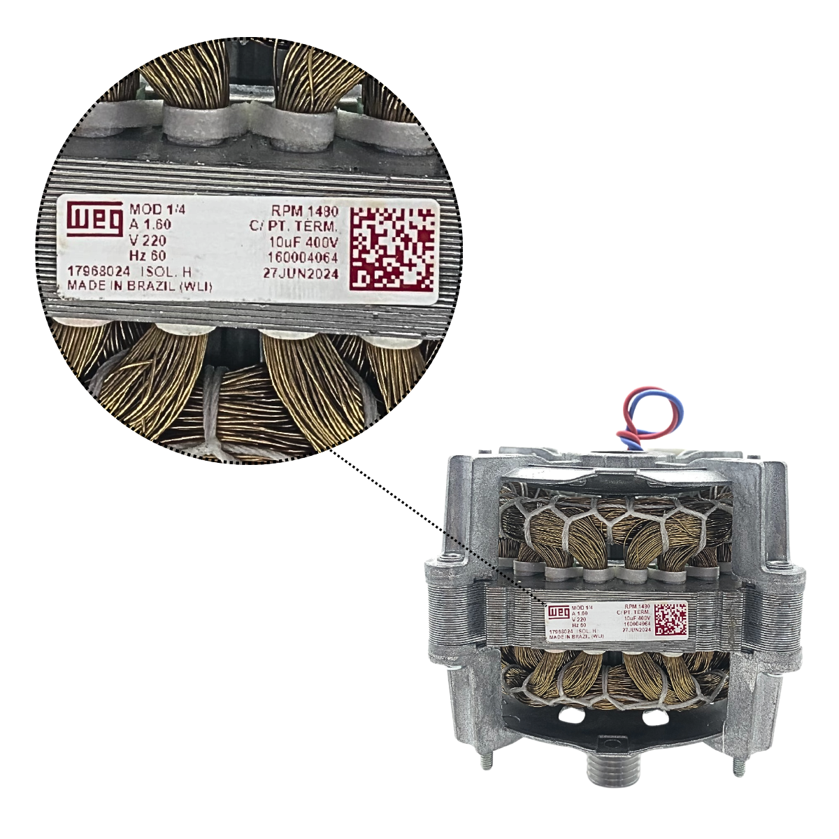 Motor Tanquinho Colormaq Lcs 10kg 12kg 14kg 16kg 20kg 220v - 4