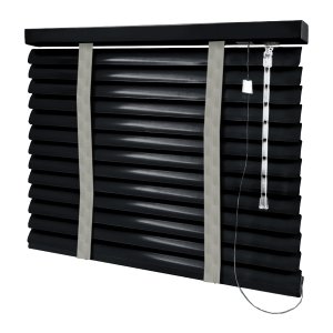 Persiana Horizontal - 1,00m Larg X 1,40m Alt - Alumínio 50mm com Fita Decorativa