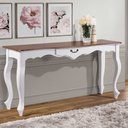 Ver imagem 2 de Aparador de Sala 156cm com Pés Luis XV e 1 Gaveta 70812 Linz Móveis - Branco/Imbuia