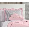 Cobre Leito Solteiro Petit Rosa 03 Peças Com Almofada Nuvem - 3