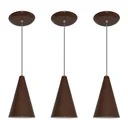 Ver imagem 1 de Lustre pendente Balcão cozinha Marrom 03 un