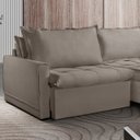 Ver imagem 2 de Sofá Cama Amsterdã Caixa Zero 220m Retrátil e Reclinável com Almofadas Soltas - Movenzo Estofados