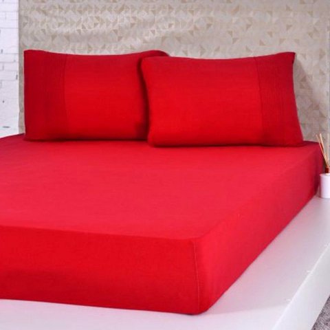 Lençol King Bella Cama Malha 100% Algodão 193x203x40cm 125g/m² Ferrari