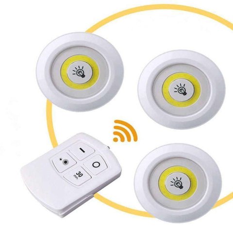 Luminária Lâmpada Led Fotocé C- Controle Remoto 3 Unid.