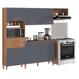 Cozinha com Balcão Salinas Top com 6 Portas e 2 Gavetas 4244R Atualle - 2