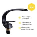 Ver imagem 4 de Torneira Banheiro Monocomando Cascata Misturador Preto Luxo - Brinovar