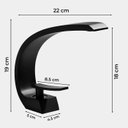 Ver imagem 6 de Torneira Banheiro Monocomando Cascata Misturador Preto Luxo - Brinovar