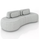 Ver imagem 1 de Sofá 3 Lugares Orgânico para Sala Living 240cm Vasti M03 Linho Cinza - Lyam Decor