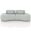 Ver imagem 5 de Sofá 3 Lugares Orgânico para Sala Living 240cm Vasti M03 Linho Cinza - Lyam Decor