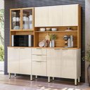 Ver imagem 1 de Cozinha Compacta Amora 10 Portas 2 Gavetas Cinamon/Off White - Demóbile