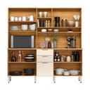 Ver imagem 3 de Cozinha Compacta Amora 10 Portas 2 Gavetas Cinamon/Off White - Demóbile
