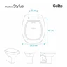 Assento Sanitário em MDF Stylus Branco para bacia Celite - 3