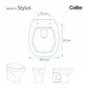 Ver imagem 3 de Assento Sanitário em MDF Stylus Branco para bacia Celite