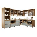 Ver imagem 5 de Cozinha Completa Modulada 9 Peças 11 Portas 8 Gavetas Norten Verde/Nature