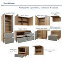 Ver imagem 6 de Cozinha Completa Modulada 9 Peças 11 Portas 8 Gavetas Norten Verde/Nature