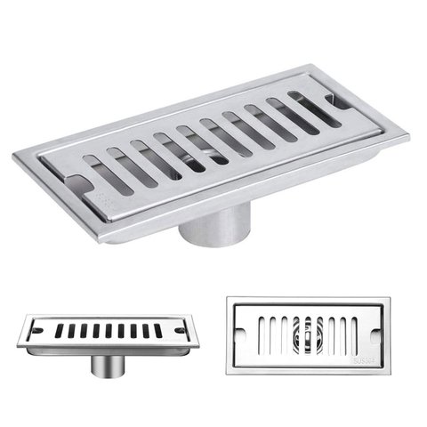 Ralo Linear Aço Inox 30cm Banheiro Lavabo Area Externa Anti Odor Anti Inseto Higienico Piscina Quint