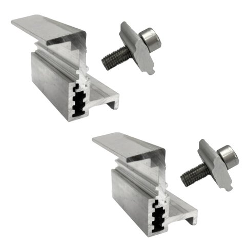 Fixador Grampo Final End Clamp Regulável Linha C Placa Painel Solar Alumínio e Inox | Perfil Master