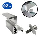 Ver imagem 3 de Fixador Grampo Final End Clamp Regulável Linha C Placa Painel Solar Alumínio e Inox | Perfil Master