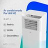 Ar Condicionado Portátil Hq 8.500 Btu/h Frio Monofásico Branco Hq-ap8500fw 220v - 8