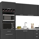 Ver imagem 7 de Armário de Cozinha CP06 com Pia 120cm Pérola Z34 Preto - Mpozenato