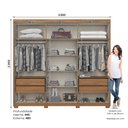 Ver imagem 4 de Guarda Roupa Casal 6 Portas 4 Gavetas Flex Henn