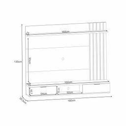 Painel Suspenso -lets - Cinamomo / Off White - Hb Móveis - 5