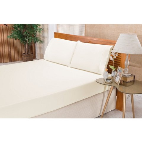 Jogo de Cama Casal Queen 3 Peças Elegance 180 Fios Palha